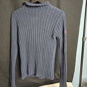 Vintage Abercrombie and Fitch blue pullover turtleneck size Small